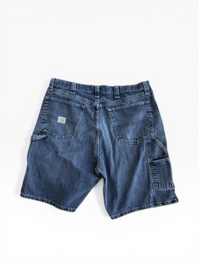 Vintage Y2K Wrangler Black Carpenter Shorts Faded Baggy 36 Waist